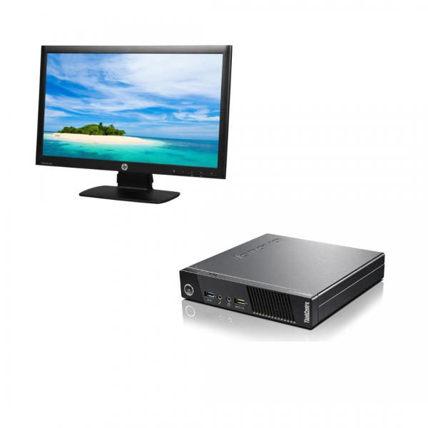 Lenovo M72e Tiny + HP P221 FHD Refurbished Grade A (Windows 10 Pro x64,Intel Core i5 3470,8 GB,120 GB SSD,Intel HD Graphics,DisplayPort,VGA,USB 3.0,Ethernet)  Lenovo M72e Tiny + HP P221 FHD Refurbished Grade A (Windows 10 Pro x64,Intel Core i5 3470,8 GB,120 GB SSD,Intel HD Graphics,DisplayPort,VGA,USB 3.0,Ethernet)